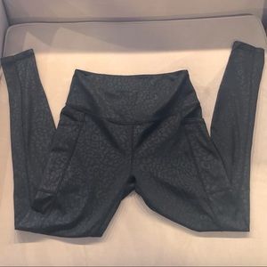 CVG Black Leopard Leggings GUC Small